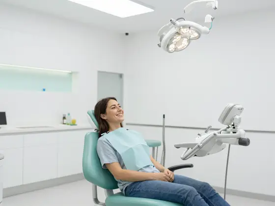 Bright modern dental consultation room