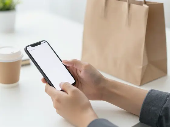 Professional using a phone for everyday savings