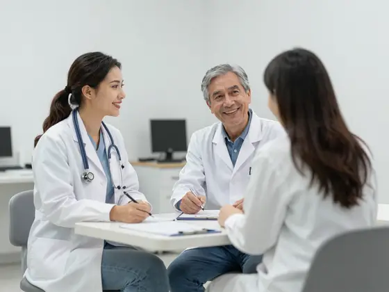 Friendly private healthcare consultation