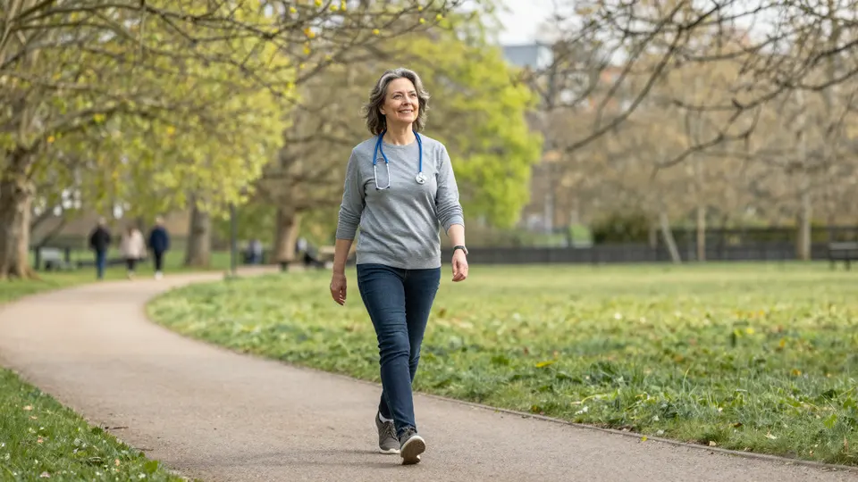 Patient having a calm online healthcare follow-up consultation